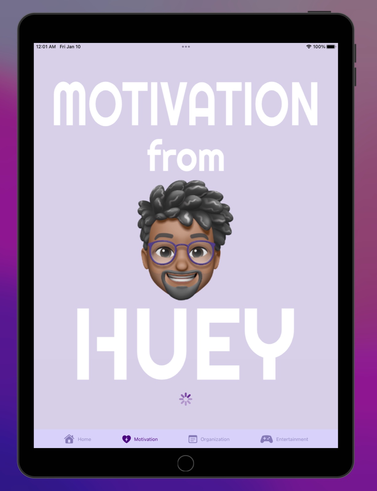 Huey: Motivation section title card
